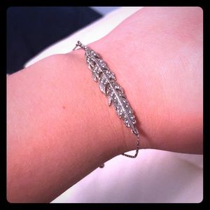 Crystal feather bracelet